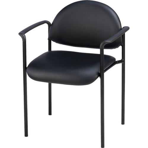 Reception Guest Chair,23-3/4"x23-1/2"x30-1/2",Black Vinyl