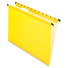 Hanging File Folders,1/5 Tabs,Letter,20/BX,Yellow
