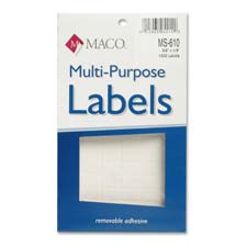 Self Adhesive Removable Labels, 1-1/2"x3", 160 Labels, White