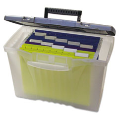 Portable File Storage Box,w/Lid,LTR/LGL,12"x14.5"x10.5",CL