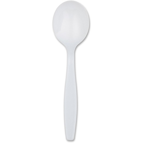 Heavywt Plastic Soup Spoons, 5-3/4" L, 100/BX, White