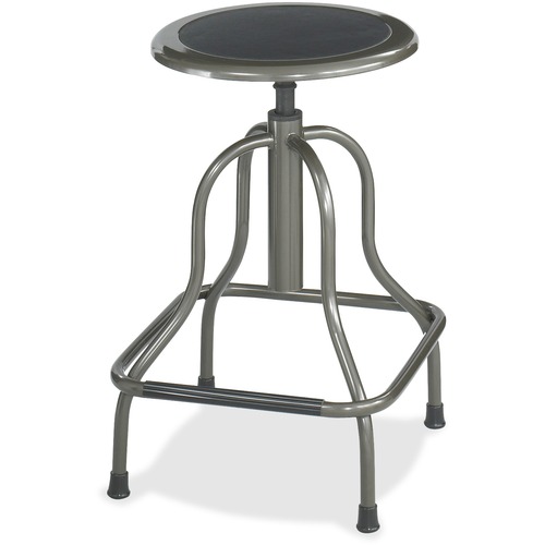 Industrial Stool, without Back, Seat Height 22"x27", Pewter