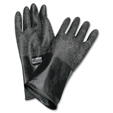 Butyl Chem Protection Gloves, Sz-8, 14", 17mil, 1/PR, BK