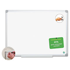 Easy-Clean White Board, Eco, 24"x18", Aluminum/White