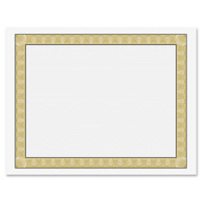 Paper Certificate, 8-1/2"x11', 50/PK, Gold