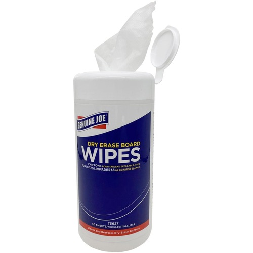Board Wipes, Dry-Erase, Nontoxic/Low-Odor, 50 Wipes/Tub
