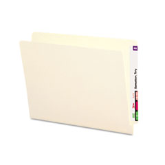 End Tab Folders,Straight Tab, Letter,9"Front, 100/BX, Manila