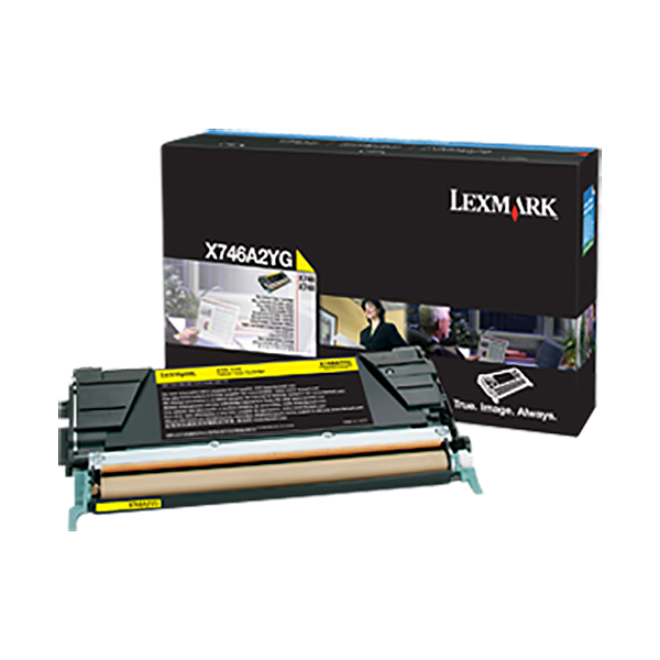 Genuine OEM Lexmark X746A2YG Yellow Toner (7000 Page Yield)