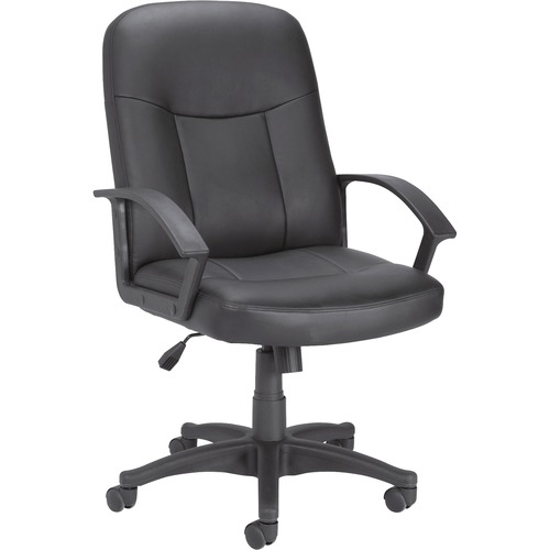 Exec Mid-Back Chair,26-1/4"x27-1/2"x38-1/2-42",BK Leather