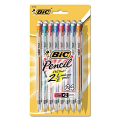 Mechanical Pencil, w/Pocket Clip, .9mm, 24/PK, Assorted