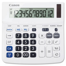 Desktop Calculator, 12-Digit, White