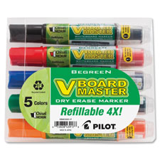 Whiteboard Marker, Refillable, Chisel Point, Red