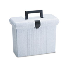 Portable File Box, 14"Wx7-1/4"Dx11"H, Black