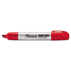 Permanent Marker, King Size, Chisel Point, Red Ink