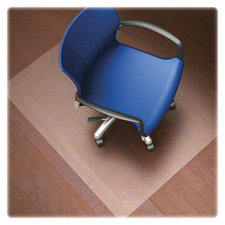 Hard Floor Chairmat, Wide 45"x53", Lip 25"x12", Clear
