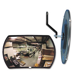Convex Mirror, Round Rectangular Glass, 12"x18"