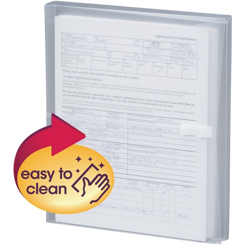 Poly Envelopes, Side Opening, Letter-Size, 5/PK, Clear