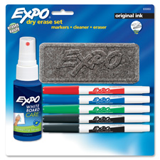Expo Dry Erase Set, Low Odor, Fine Tip, Assorted