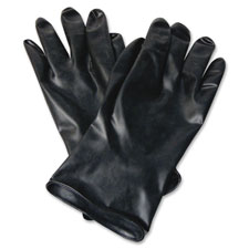 Butyl Chemcial Protection Gloves, SZ-8, 13mil, 1/PR, BK