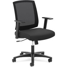 Task Mid Back Chair, 5 Casters, Black