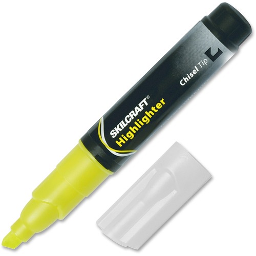 Highlighter Marker,Jumbo,Chisel Tip,12/Box,Fluorescent YW