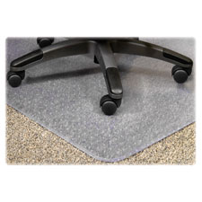 Rectangular Chairmat, Studded, Medium Pile, 46"x60", Clear