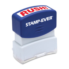 Stamp, Pre-Inked, "RUSH!", 9/16"x1-11/16" Imp, Red