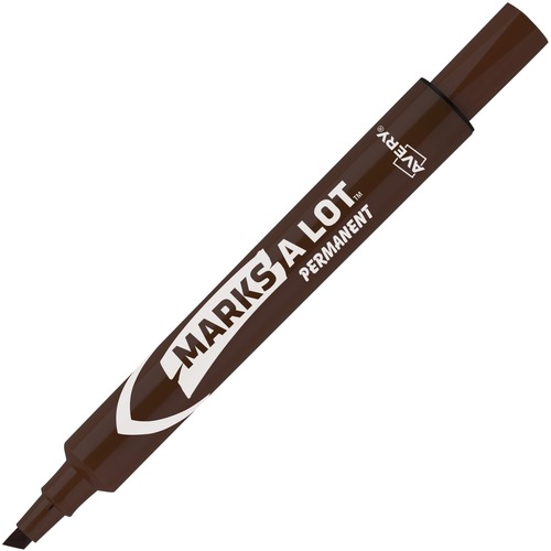 Large Permanent Ink Markers, Chisel Point, Brown Ink