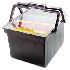 Portable File, Letter/Legal, Holds 100 lbs, 14"x17"x11", BK