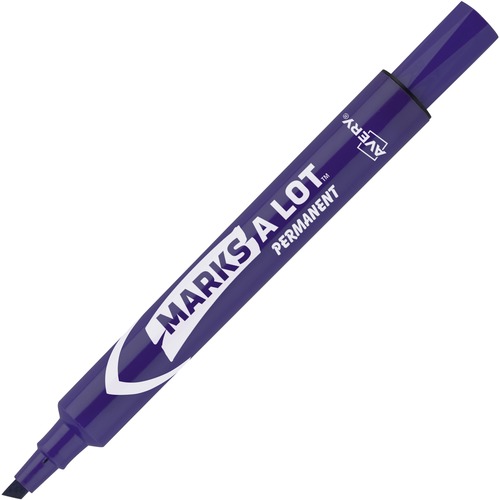 Large Permanent Ink Markers, Chisel Point, Purple Ink