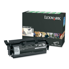 Genuine OEM Lexmark X651A11A Black Return Program Toner Printer Cartridge (7000 page yield)