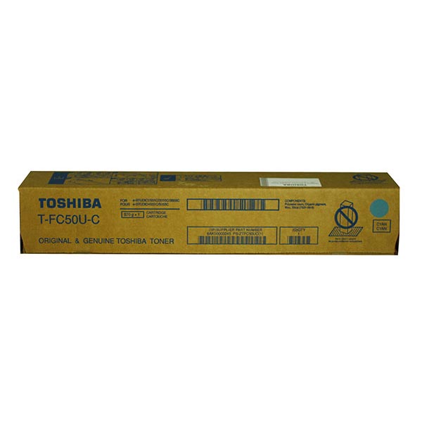 Genuine OEM Toshiba TFC50UC Cyan Toner Cartridge (28000 page yield)