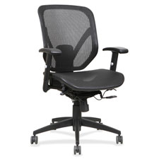 Mid Back Chair, 27"x25-5/8"x42-1/2", Black