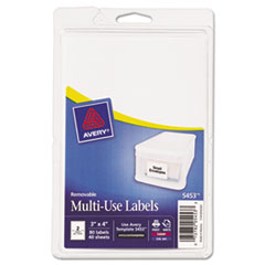 Removable Multipurpose Label,3"x4",80/PK,White