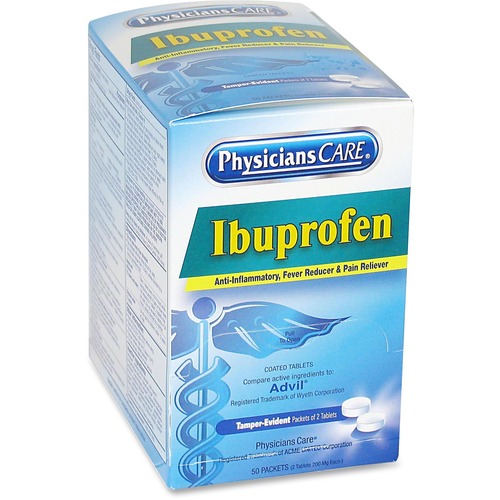 Ibuprofen Single Packets, Medication, 2/PK, 125/BX