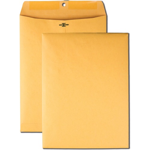 Clasp Envelopes, Hi-Bulk, 9"x12", 100/BX, Kraft