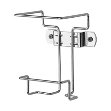 Wall Container Bracket, 1 Qt. ,Non-Locking, Chrome