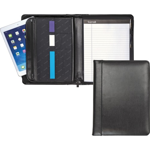 Zipper Pad Holder,Ltr.,Expandable Pocket,12-1/2"x9-1/2",BK