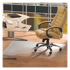 Hard Floor Chairmat, PVC, 45"x53", Clear