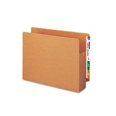 End Tab File Pockets, 3-1/2" Exp, 10/BX, Letter, Red