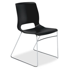 High Density Stack Chair, 23"x21"x32-1/4", Onyx