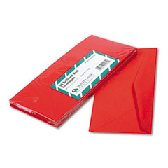 Business Envelope,No. 10,60lb,4-1/8"x9-1/2",25/PK,Brite Red