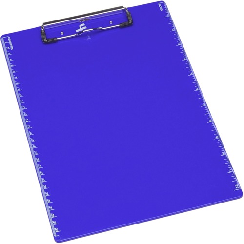 Clipboard, Recycled, 1/2" Capacity, 4" Clip, 9"x12", Blue