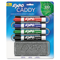 Marker/Eraser Caddy, Low Odor, 5-Pc, Eraser, Assorted