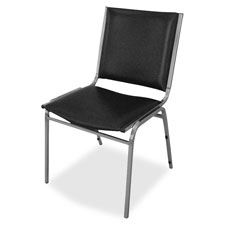 Stacking Chairs, Armless, 20-3/4"x19-3/8"x35-5/8",4/CT,Black