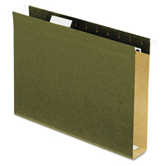 Hanging Folders, 2" Capacity, Letter, 25/BX, Standard Green