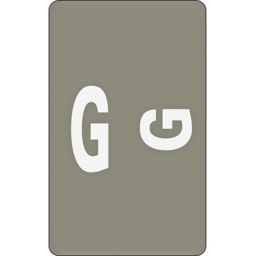 Color Coded Label, "G", 100/PK, Gray