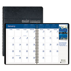 Monthly Planner,14Mths Dec-Jan,8-1/2"x11", Earthscapes/BK
