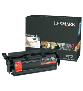 Genuine OEM Lexmark T650H21A High Yield Black Toner Cartridge (25000 page yield)