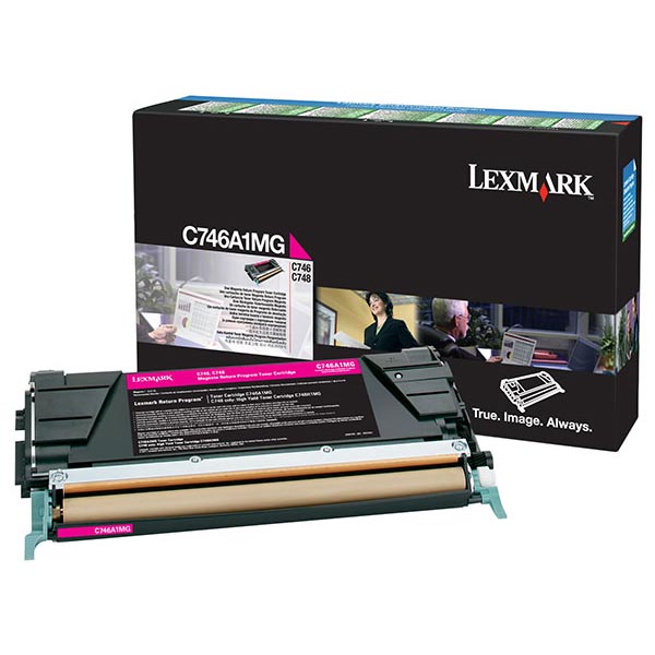 Genuine OEM Lexmark C746A4MG Government Magenta Return Program Toner (TAA Compliant Version of C746A1MG) (7000 Page Yield)